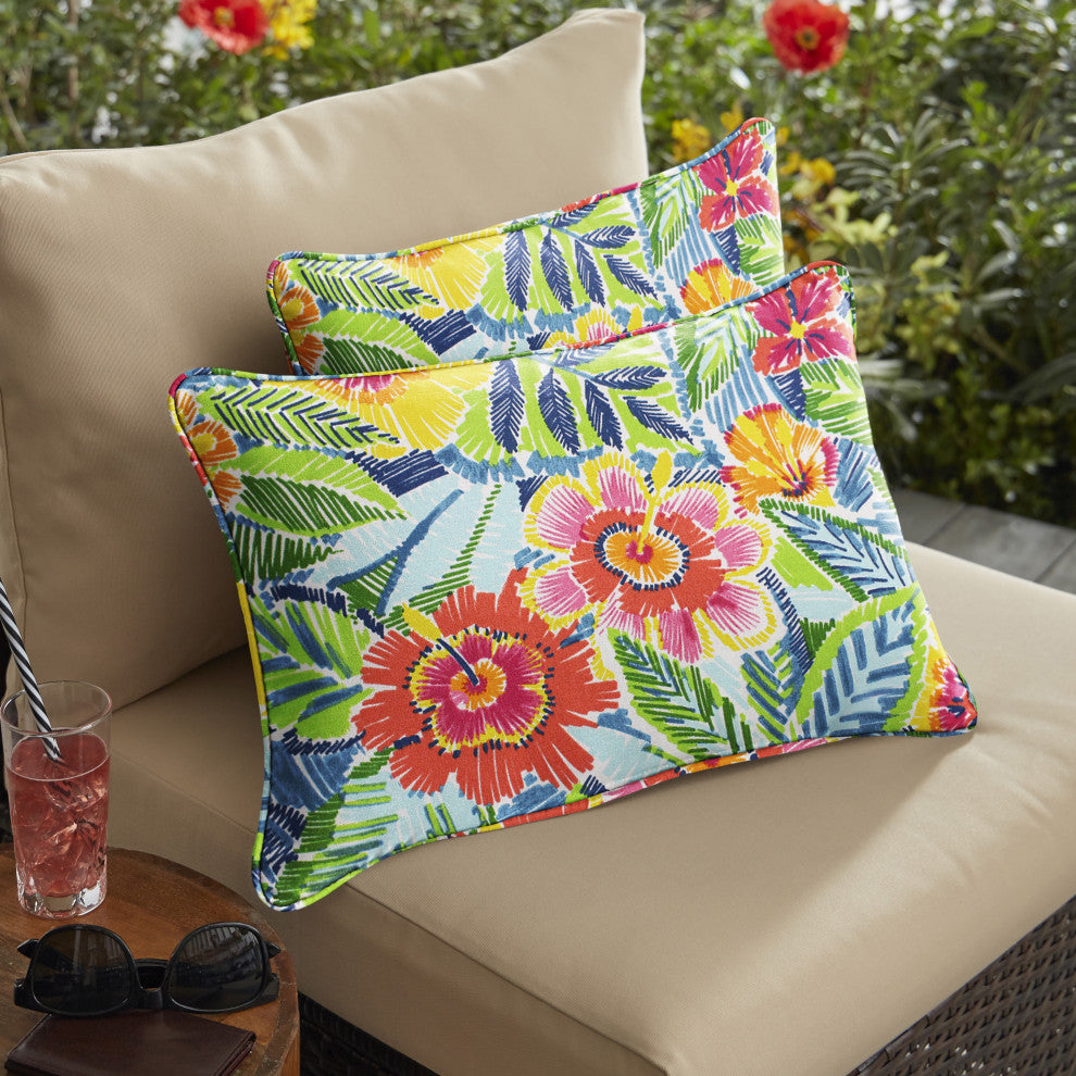 Sorra Home Pensacola Multi Corded Pillow, Set of 2, 20"x13"x6"