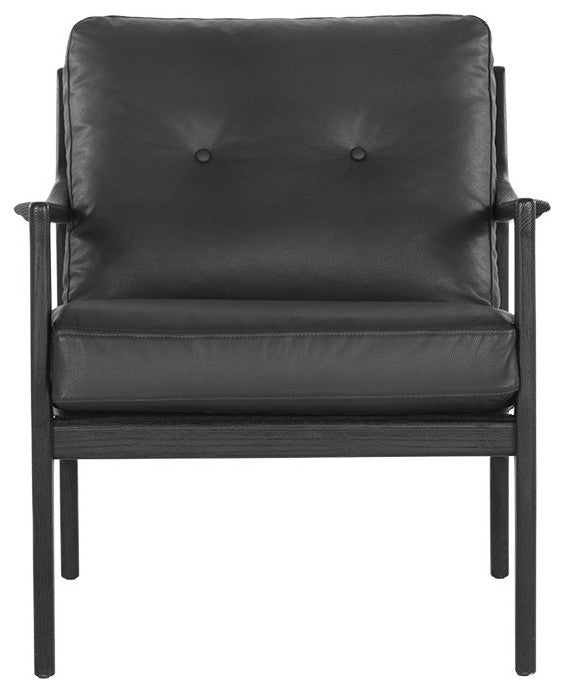 Gilmore Lounge Chair, Black Leather