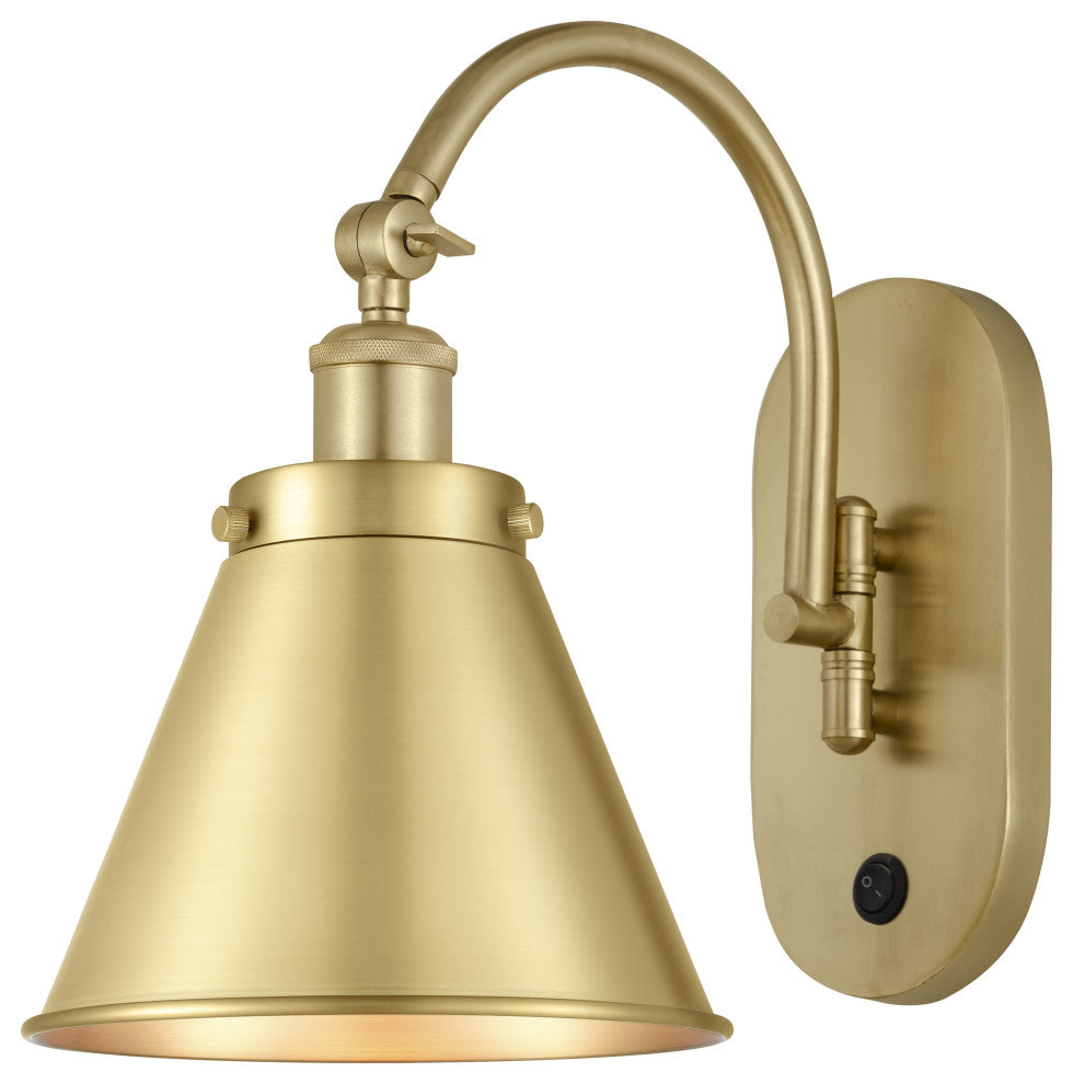 Innovations 918-1W-SG-M13-SG-LED 1 Light 8" Sconce, Satin Gold