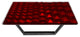 Modern Triangles Coffee Table, Red, W: 31.5"?, 80cm X L: 63.0"?, 160cm