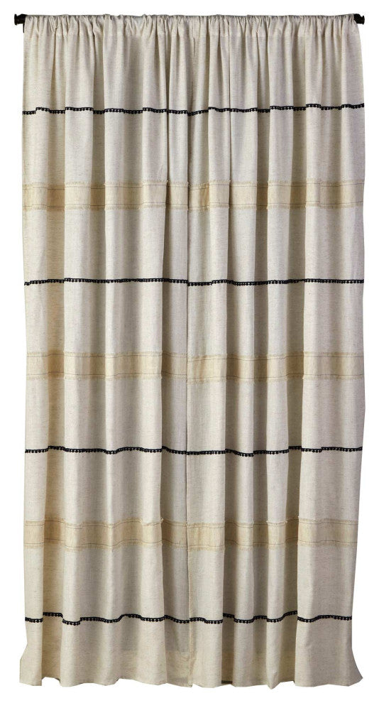 SKL Home Subtle Stripe 63 Panel Pair - Linen 52x63