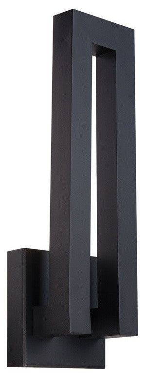 Modern Forms Forq LED Wall Light, Black, 18"