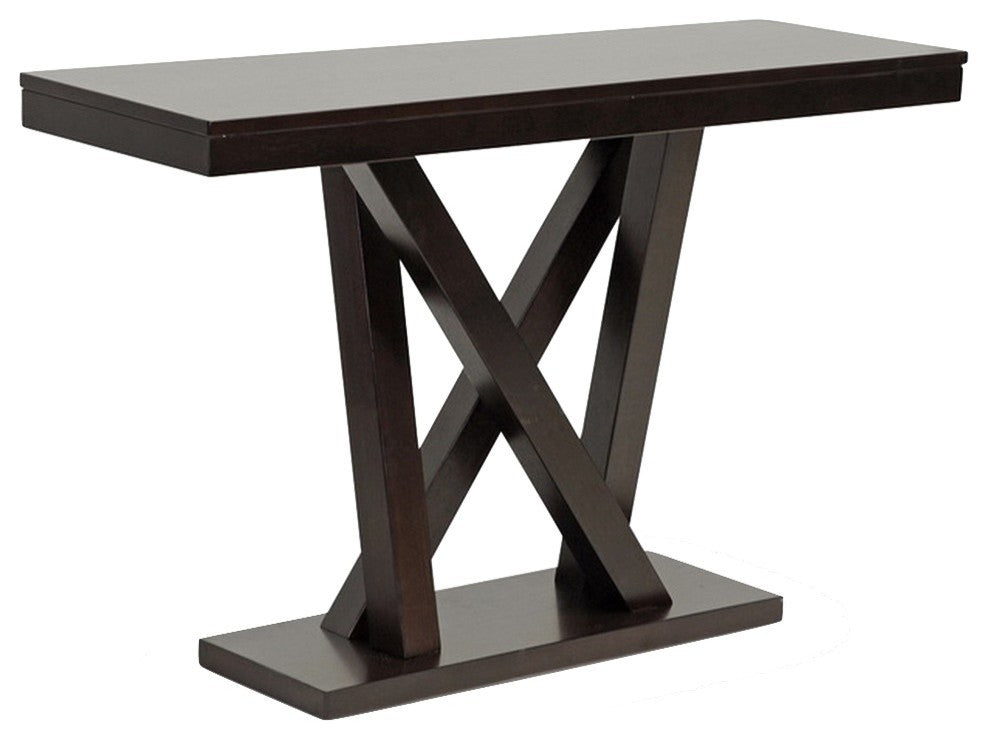 Urban Designs 30" Everdon Dark Brown Modern Sofa Table