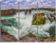 "Majestic Godafoss Waterfall Iceland" Metal Wall Art, 3 Panels, 36"x28"