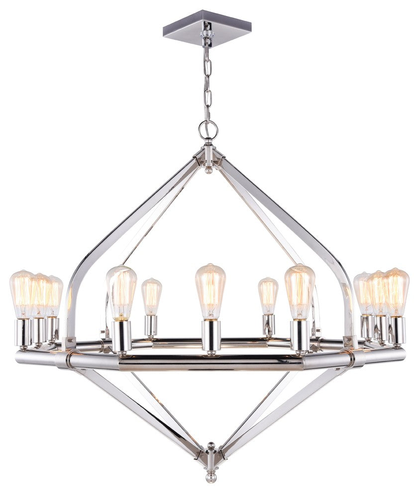 Illumina 12-Light Pendant, Polished Nickel