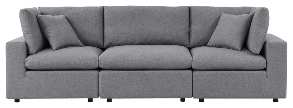 Modular Lounge Deep Sofa, Sunbrella, Gray, Modern, Outdoor Hospitality
