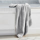 Delara 100% Organic Cotton Plush Bath Towels, 30"x58", Set of 1, Light Grey