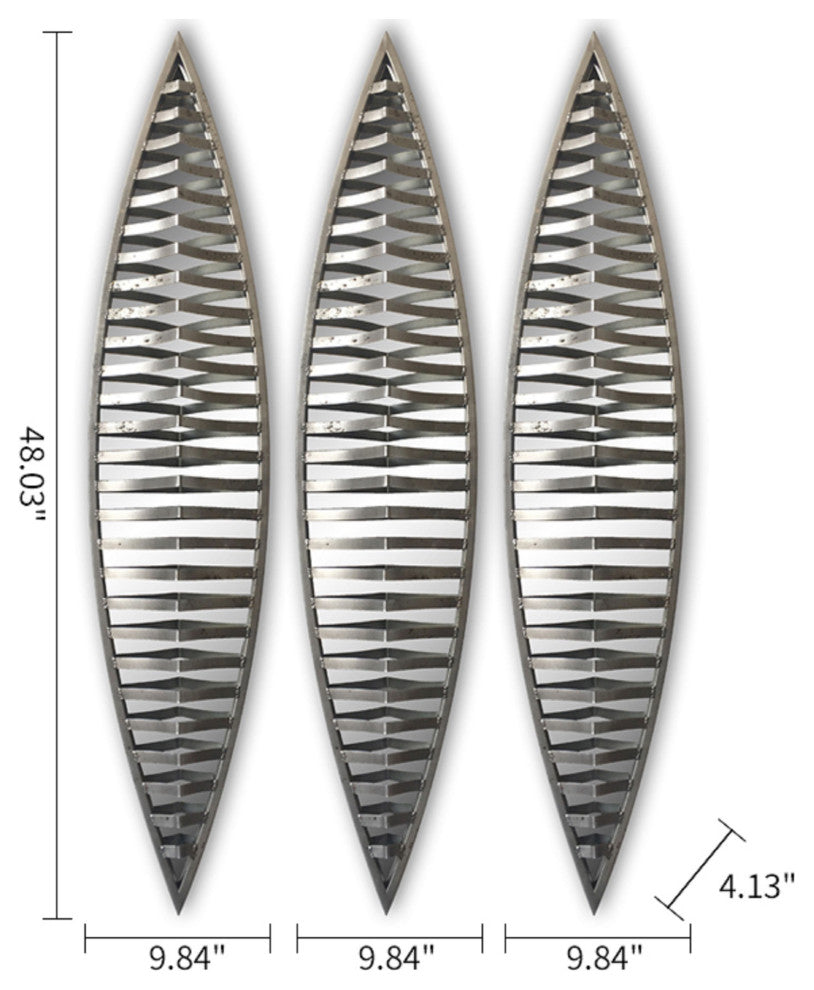 set of 3pcs metal wall decorative mirrors