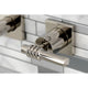Kingston Brass KS6126ML Two-Handle Wall Mount Bathroom Faucet, Polished Nickel