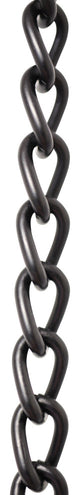 RCH Hardware Steel Twist Clock Chain, Various Finishes, Black, U15