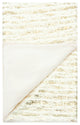 Nourison Home 50"x60" Fur Foil Stripes Fur Ivory Gold Throw Blanket