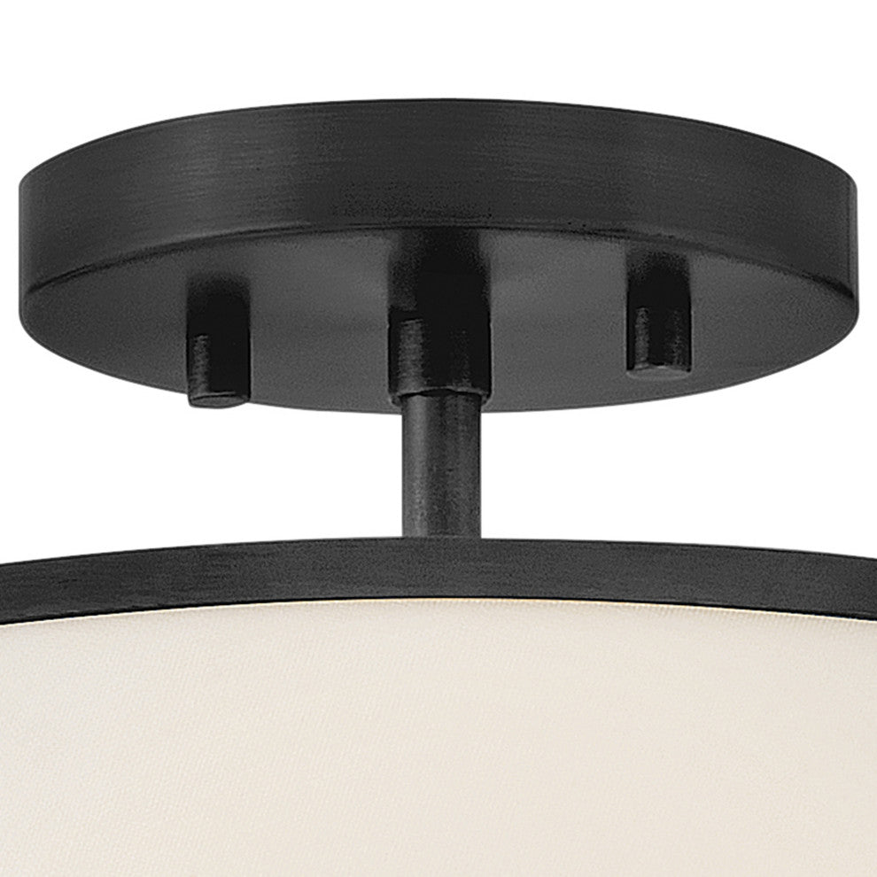 Hinkley Clarke Medium Semi-Flush Mount, Black