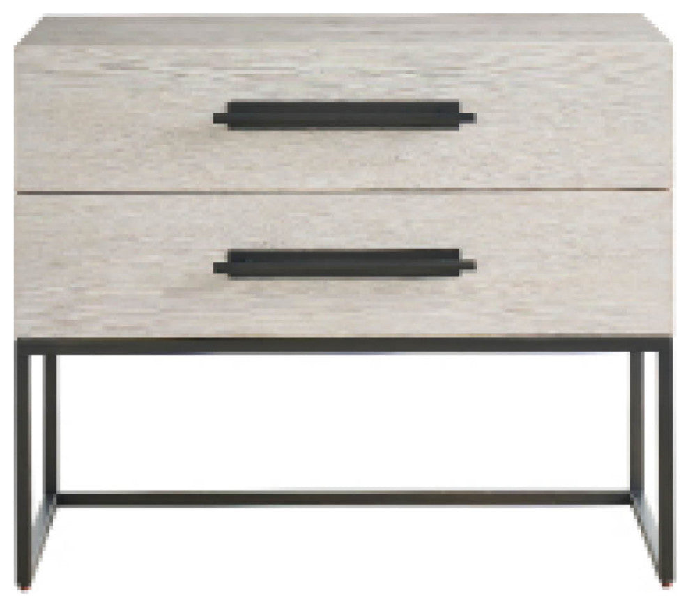 River Rock Metal Base Nightstand