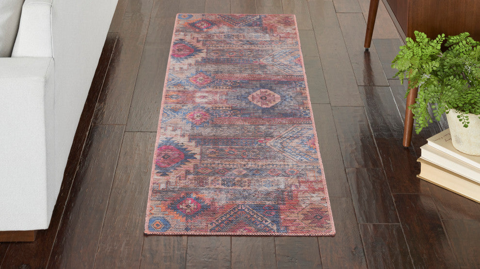 Nicole Curtis Nc Series 1 2' x 6' Multicolor Machine Washable Area Rugs