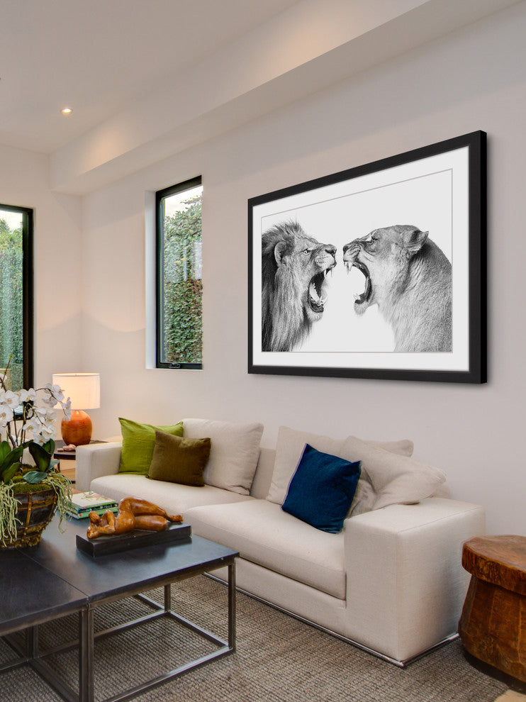 "Heated Discussion" Framed Painting Print, 24x16