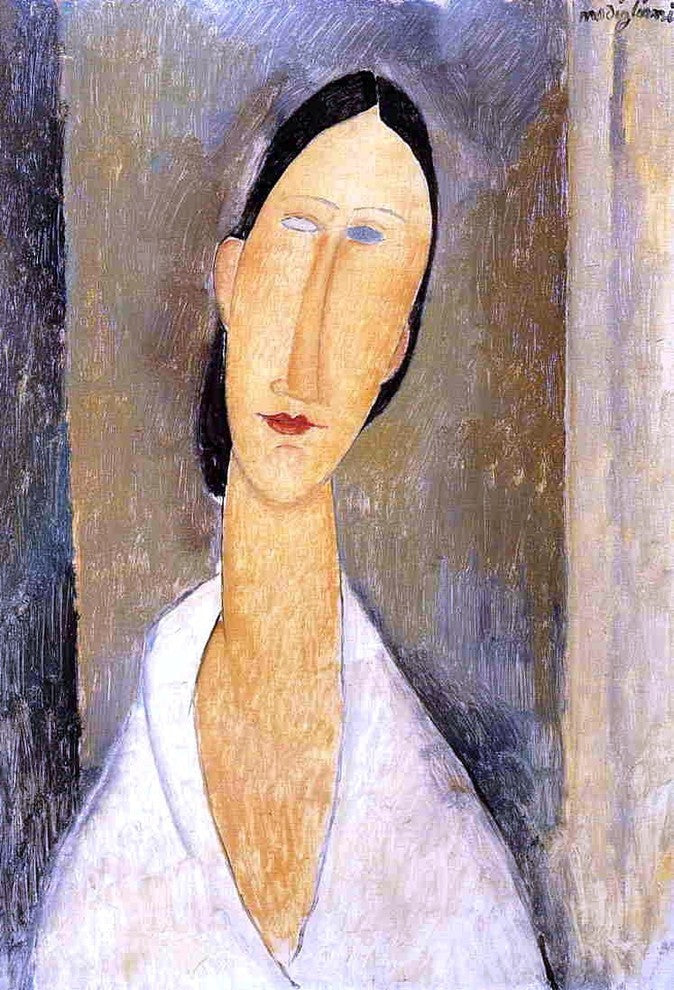 Amedeo Modigliani Hanka Zborowska, 18"x27" Wall Decal