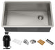 Undermount Stainless Steel Kitchen Sink With Garbage Disposal, 32" Kwu110-32