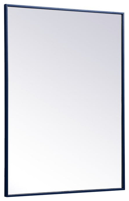 Elegant Decor MR43040BL Metal Frame Rectangle Mirror, 30"x40", Blue