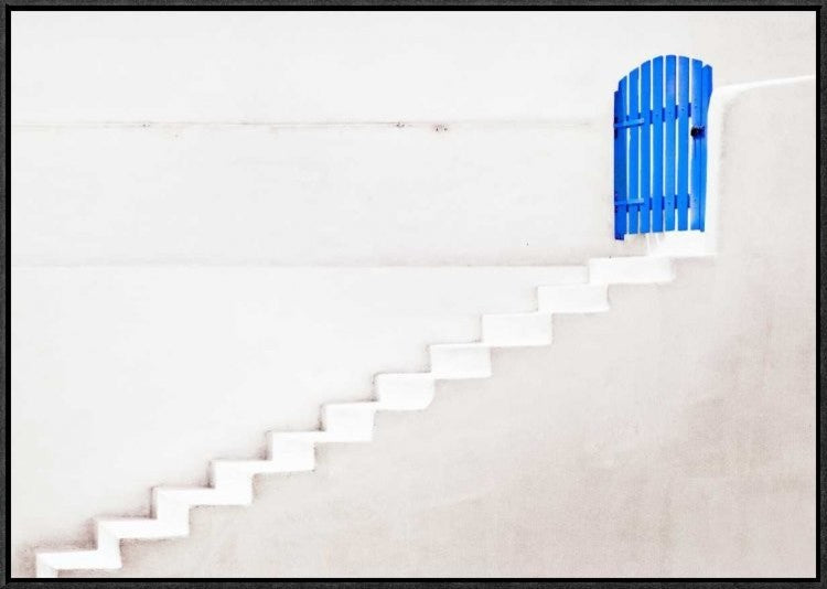 "The Blue Gate" Framed Canvas Giclee by Linda Wride, 31x22"