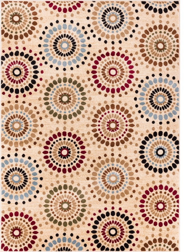Well Woven Barclay Orchid Fields Rug, Ivory, 6'7''x9'6''