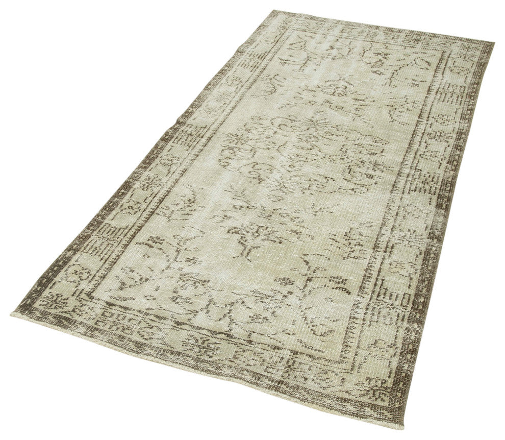 Rug N Carpet - Handmade Anatolian 3' 2" x 6' 6" Distressed Small Area Rug