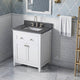 Chatham Traditional 30" White Single Sink Vanity, Boulder Cultured Marble Vanity