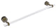Pacific Beach 24" Shower Door Towel Bar with Twisted Accents, Antique Brass