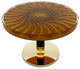 Spiral Wavy Round Coffee Table, Black, 34.5" (90cm)