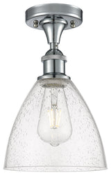 Innovations 516-1C-PC-GBD-754 1 Light Semi-Flush Mount, Polished Chrome
