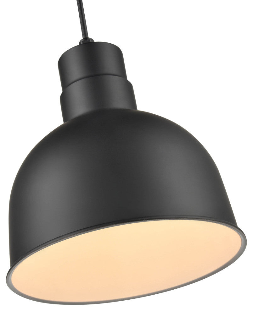 R Series Collection 1 Light 10 in. Satin Black RLM Pendant