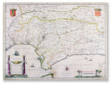 'Map of Andalusia Spain' Canvas Art