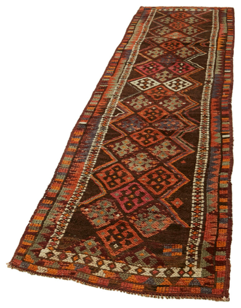 Rug N Carpet - Hand-knotted Turkish 2' 10" x 13' 0" Vintage Runner Rug