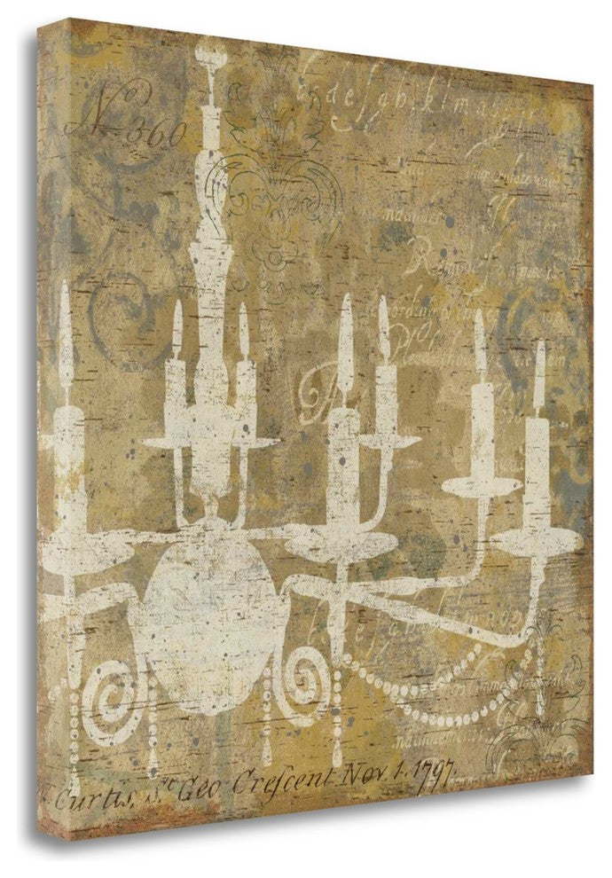"Faded Ornate I Gray No Bird" By Pela Studio, Giclee on Gallery Wrap Canvas