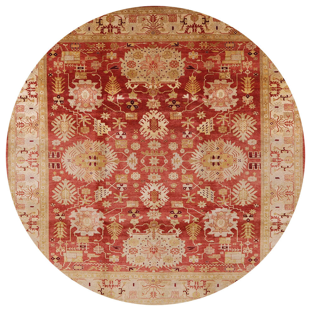 Ahgly Company Indoor Round Mid-Century Modern Area Rugs, 5' Round