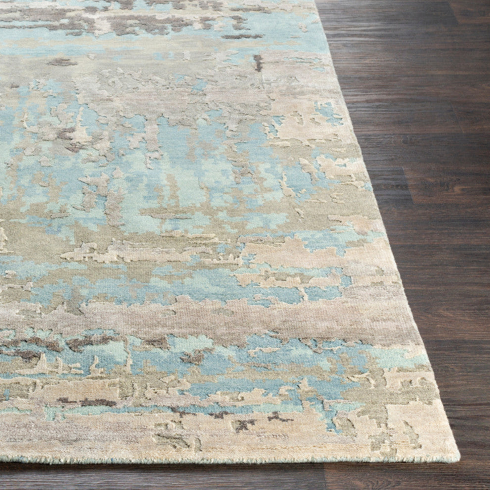 Surya Arte RTE-2301 Modern Area Rug, Sage, 2' x 3' Rectangle
