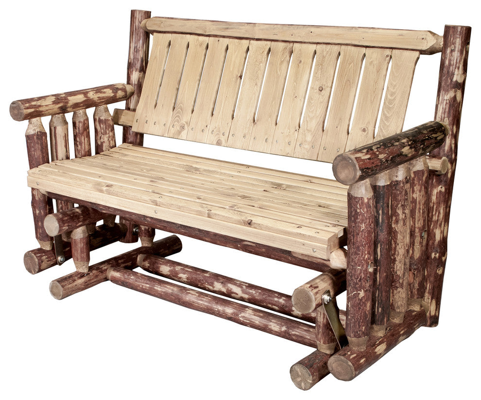 Glacier Country Collection Glider, Exterior Stain Finish