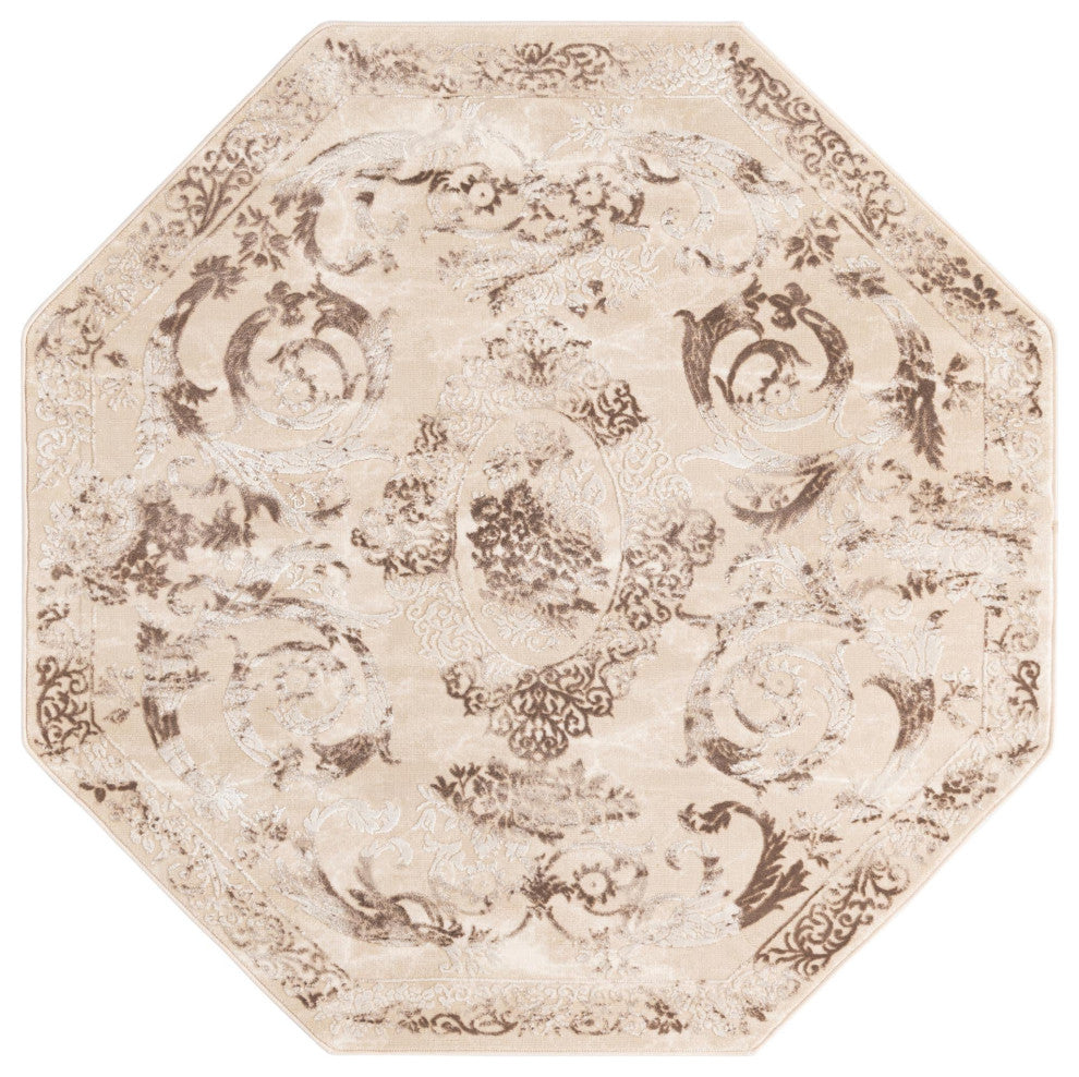 Unique Loom Diana Finsbury Rug, Beige, 7'10"x7'10" Octagon