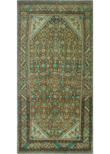 Semi-Antique Farzaan Brown/Gray Runner, 4'10x9'11