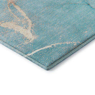 Premium Machine Washable Mayfield AMF510 Teal 8' x 10' Rug