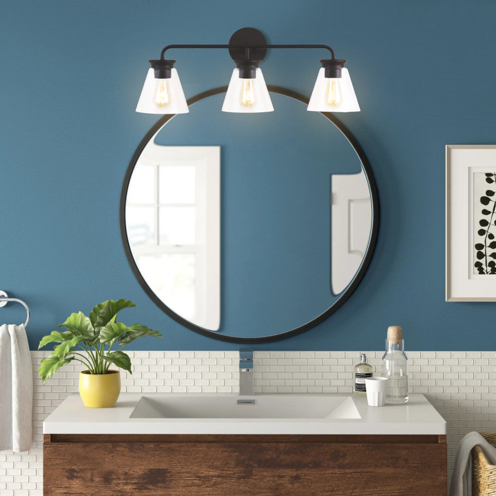 Kondo Modern Farmhouse Iron LED Vanity, 3-Light