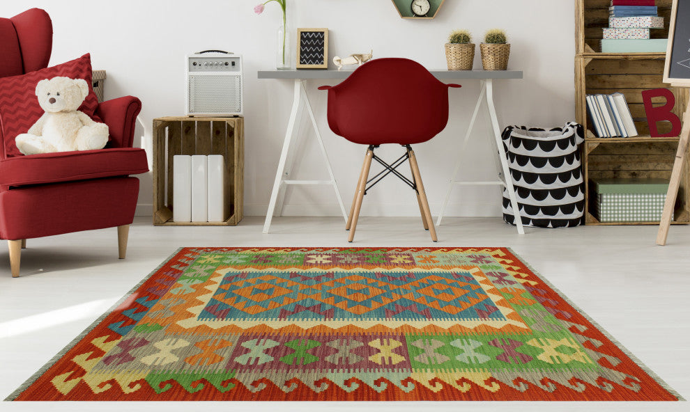Sangat Kilim Rickie Rust Rug