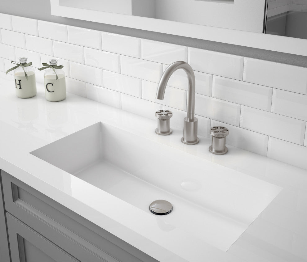 Nova Widespread Bathroom Faucet, Brushed Nickel