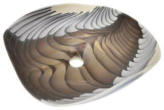 Lido Murano Glass Bathroom Sink, Shoreline