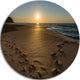 Sydney Seashore At Sunrise, Seashore Disc Metal Artwork, 11"