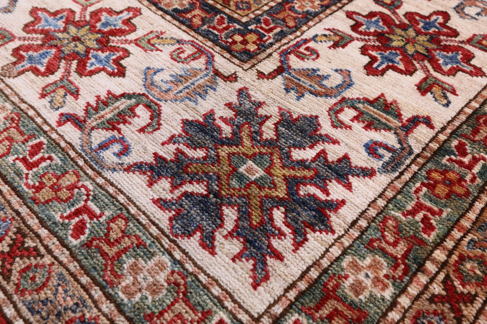 8' 2" X 10' 3" Super Kazak Hand Knotted Rug Q9515