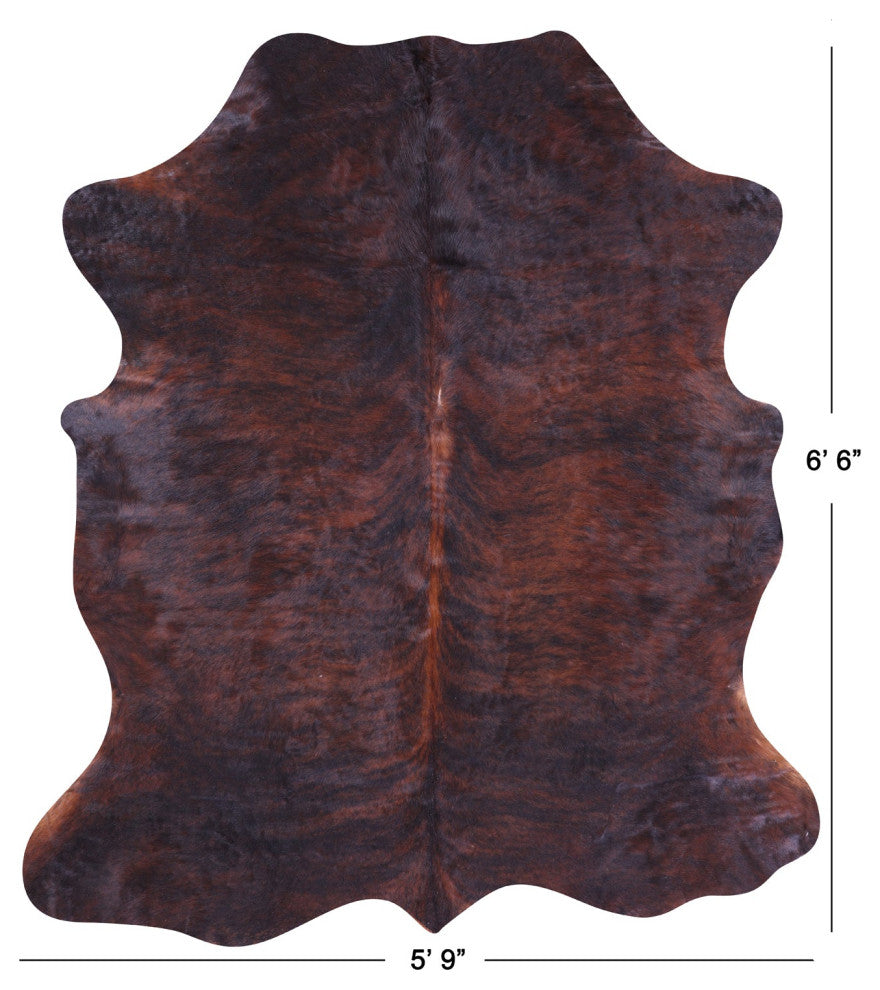 6' 6" X 5' 9" Natural Cowhide Rug C1976