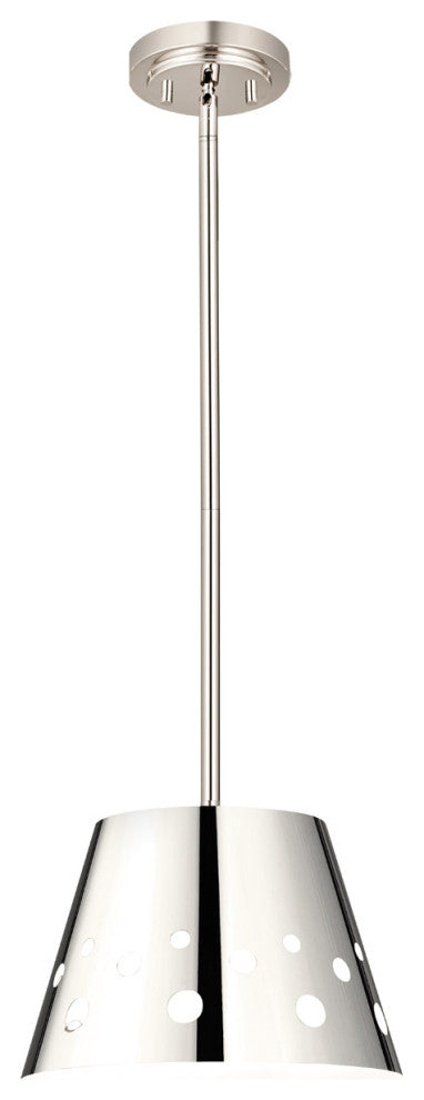 Zlite 6014-12PN 1-Light Chandelier, Polished Nickel