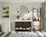 Home Living 48" Single Bathroom Vanity, Mocha Brown