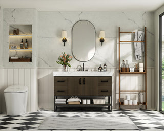 Home Living 48" Single Bathroom Vanity, Mocha Brown