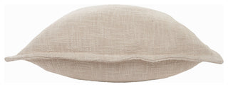 Ox Bay Handwoven Beige Solid Organic Cotton Pillow Cover, 20"x20"